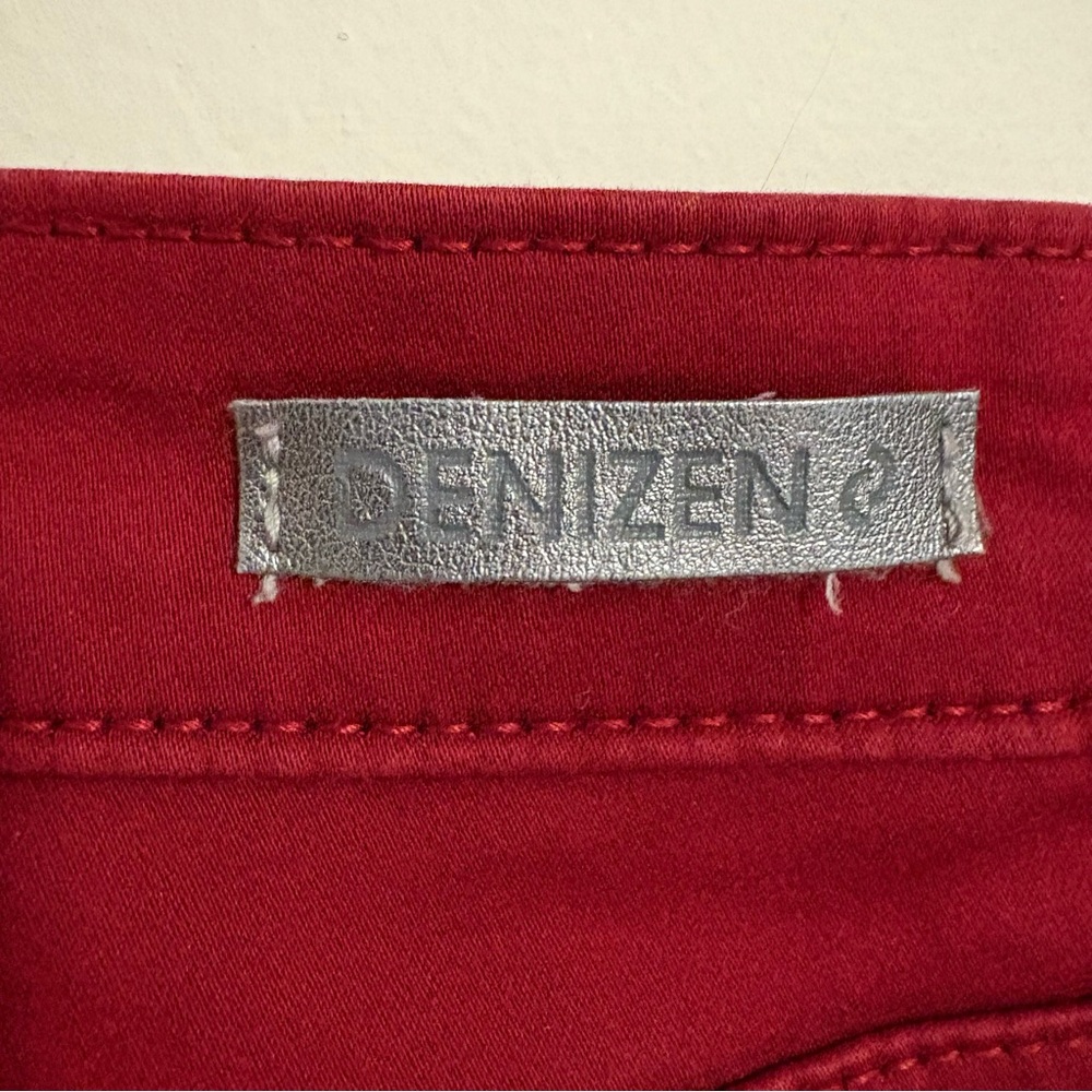 Denizen Levi’s Red High-Rise Ankle Skinny Jeggings Zipper Details Size 2 - Picture 11 of 13